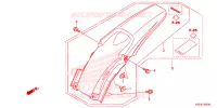 ACHTER STROOMLIJNKAP  voor Honda CRF 150 R 2013
