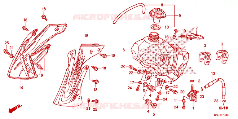 BRANDSTOF TANK  Honda MOTO 150 CRF 2014  CRF150RE