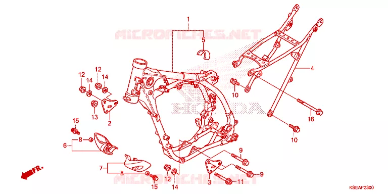 FRAME CHASSIS Honda MOTO 150 CRF 2014  CRF150RE