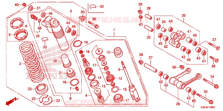 ACHTER KUSSEN Honda MOTO 150 CRF 2015  CRF150RF