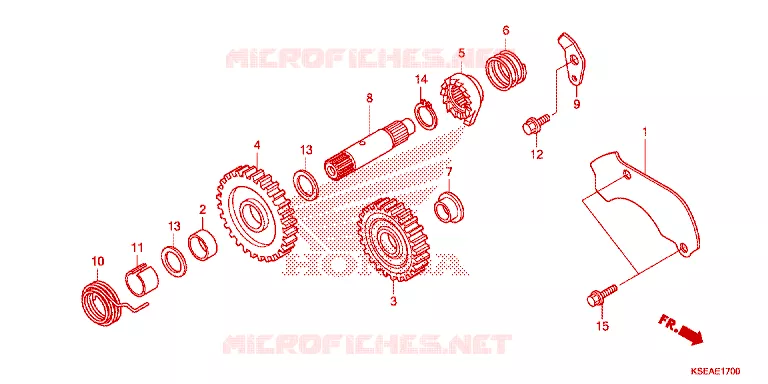 AANDRIJFFACE/ KICKSTARTER SPIL Honda MOTO 150 CRF 2015  CRF150RF