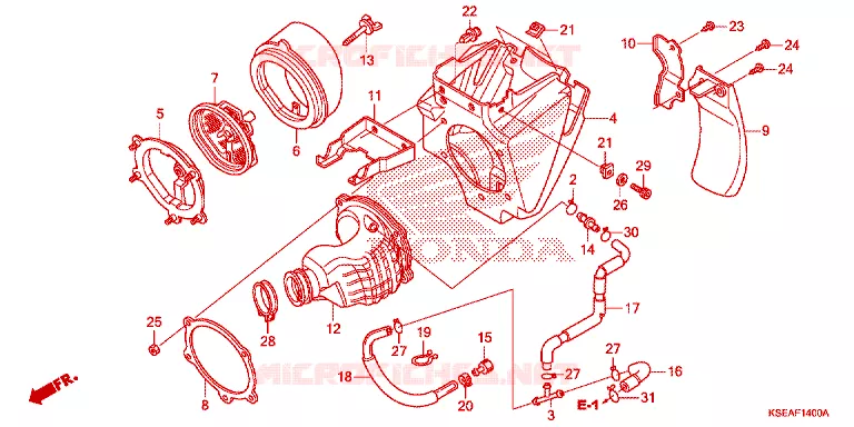 LUCHTFILTER(2) Honda MOTO 150 CRF 2015  CRF150RF
