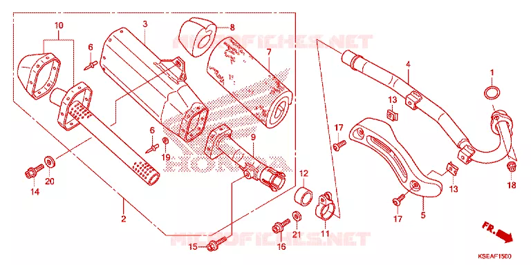 UITLAATDEMPER  Honda MOTO 150 CRF 2015  CRF150RF