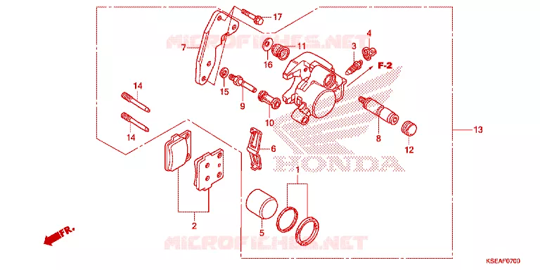 VOOR REMKLAUW Honda MOTO 150 CRF 2015  CRF150RF