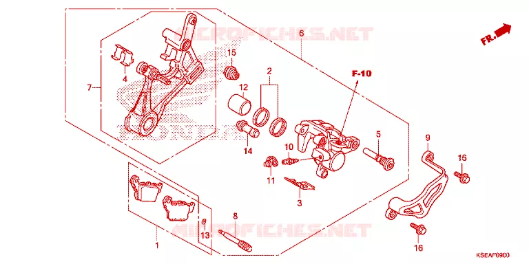 ACHTER REMKLAUW Honda MOTO 150 CRF 2016  CRF150RG