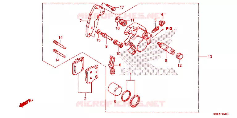 VOOR REMKLAUW Honda MOTO 150 CRF 2016  CRF150RG