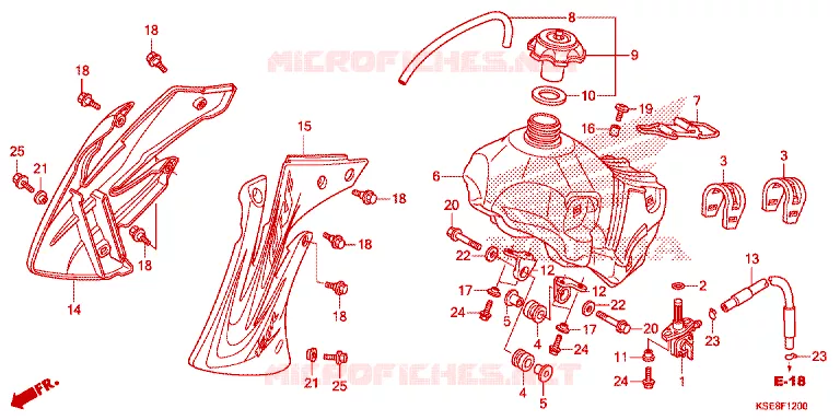 BRANDSTOF TANK  Honda MOTO 150 CRF 2017  CRF150RH