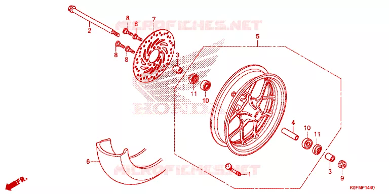 VOOR WIEL Honda MOTO 125 MONKEY 2020  Z125ML