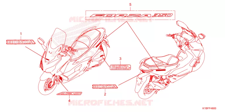 MERK/EMBLEEM Honda SCOOTER 350 FORZA 2023  NSS350AP