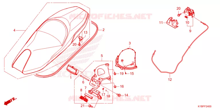 ZITTING/ZITTING KAP Honda SCOOTER 350 FORZA 2023  NSS350AP