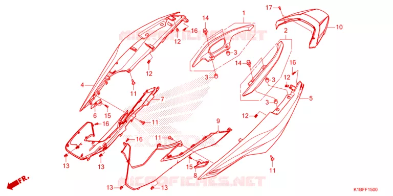 KONTPANEEL MIDDEN Honda SCOOTER 350 FORZA 2023  NSS350AP