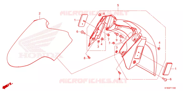 VOOR STROOMLIJNKAP/OPSTAP VLOER Honda SCOOTER 350 FORZA 2023  NSS350AP