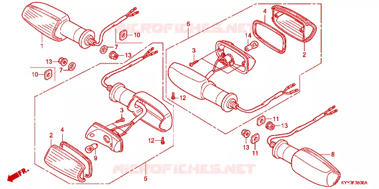 KNIPPERLICHT (1) Honda MOTO 125 ACE 2014  CGX125SHE