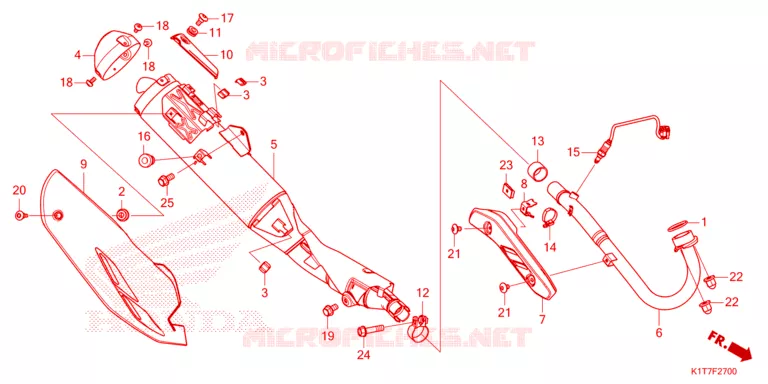 UITLAATDEMPER  Honda MOTO 250 CRF 2024  CRF250LP