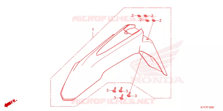 VOOR STROOMLIJNKAP/OPSTAP VLOER Honda MOTO 250 CRF 2023  CRF250LP