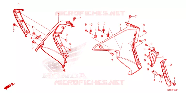DEKBAND (CRF250LR/LRA,CRF300LR/LRA) Honda MOTO 250 CRF 2023  CRF250LRP