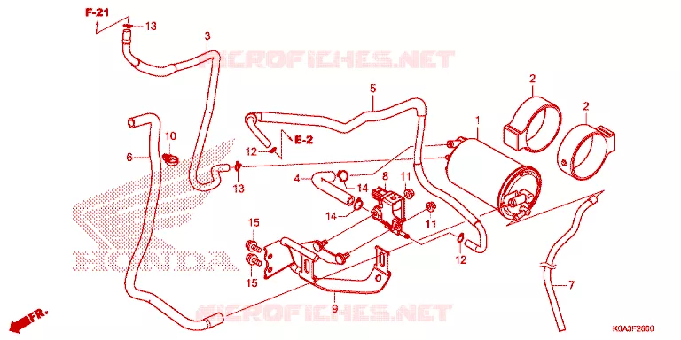 GAS RECYCLINGSYSTEEM Honda MOTO 300 CB 2021  CBF300NAM