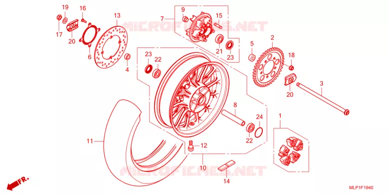 ACHTER WIEL Honda MOTO 500 CL 2024  CL500AP