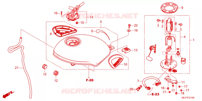 BENZINE TANK/BRANDSTOF POMP Honda MOTO 500 CL 2024  CL500AP
