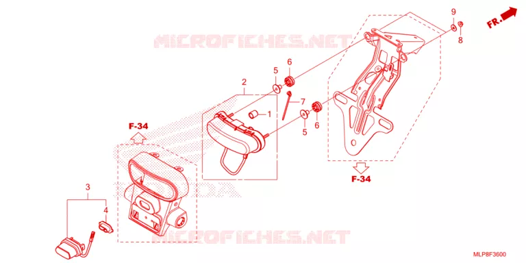 ACHTERLICHT/KENTEKEN LICHT Honda MOTO 500 CL 2023  CL500AP