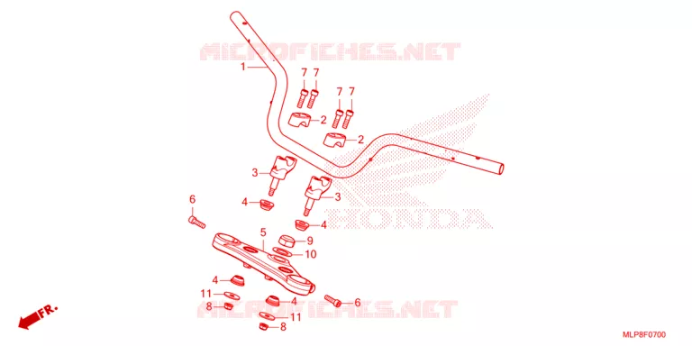 HENDEL PIJP/BOVENSTE BRUG/ STURING STANG Honda MOTO 500 CL 2023  CL500AP