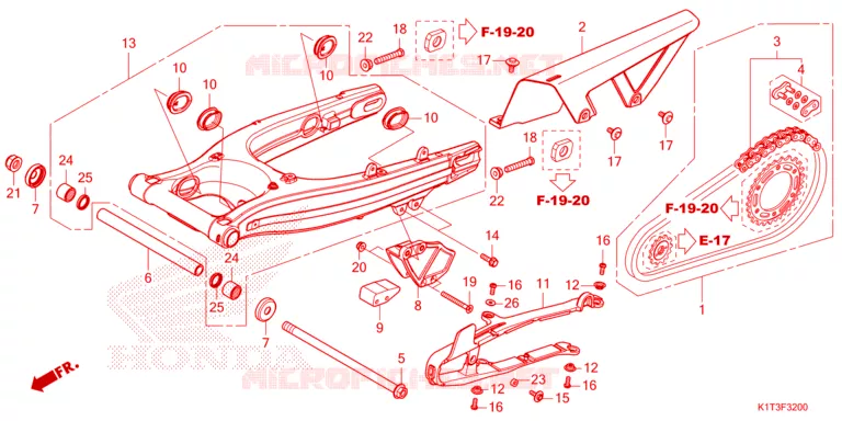 ACHTERBRUG Honda MOTO 250 CRF 2021  CRF250LRAM