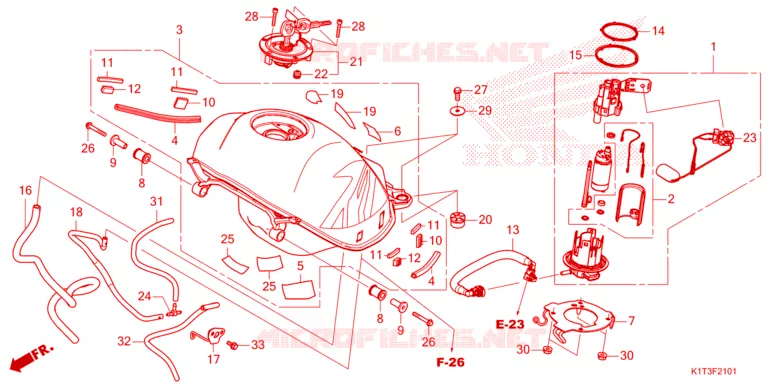 BENZINE TANK Honda MOTO 250 CRF 2021  CRF250LRAM
