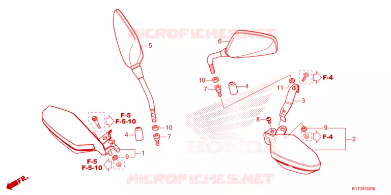 SPIEGEL - HANDKAP Honda MOTO 250 CRF 2021  CRF250LRAM