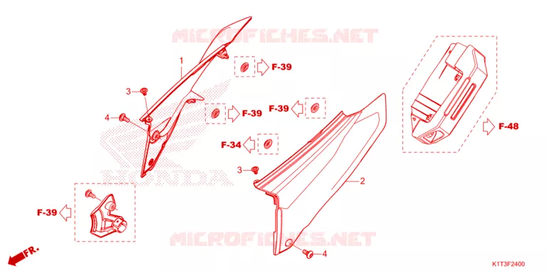 ZIJ-AFDEKKING Honda MOTO 250 CRF 2022  CRF250LRAM