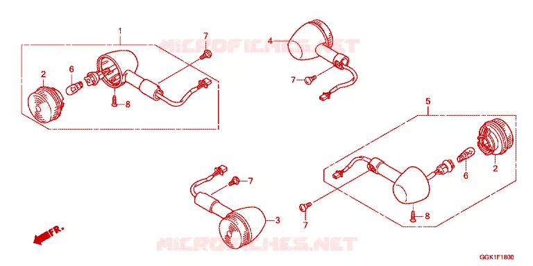 KNIPPERLICHT Honda SCOOTER electric EV-NEO 2015  EVC50B