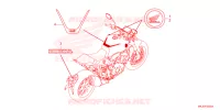 EMBLEEM/STREEP voor Honda CB 1000 R BLACK EDITION 2023