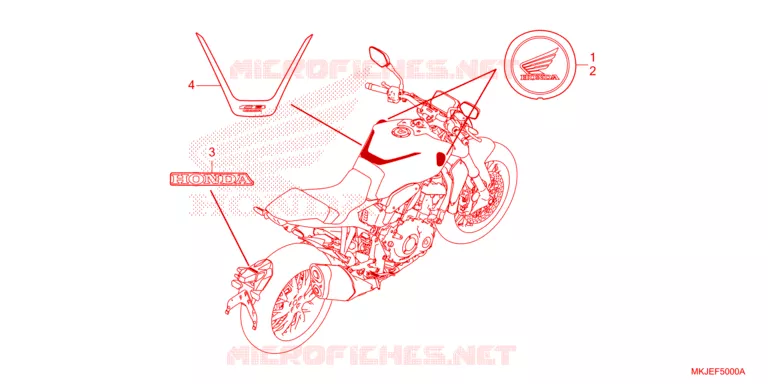 EMBLEEM/STREEP Honda MOTO 1000 CB 2023  CB1000RAP