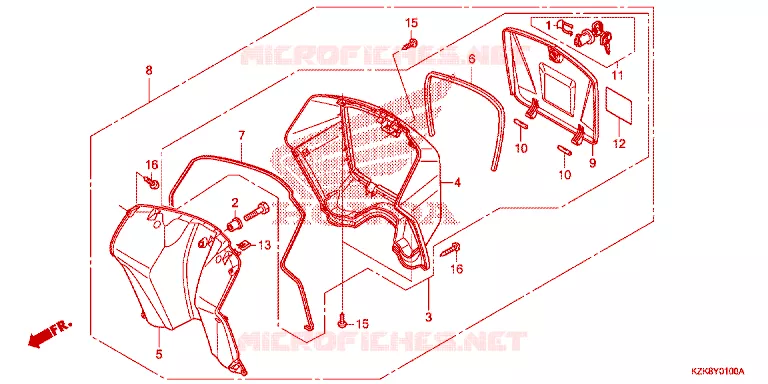 BEENSCHERM Honda SCOOTER 110 DIO 2015  SCV110FBC