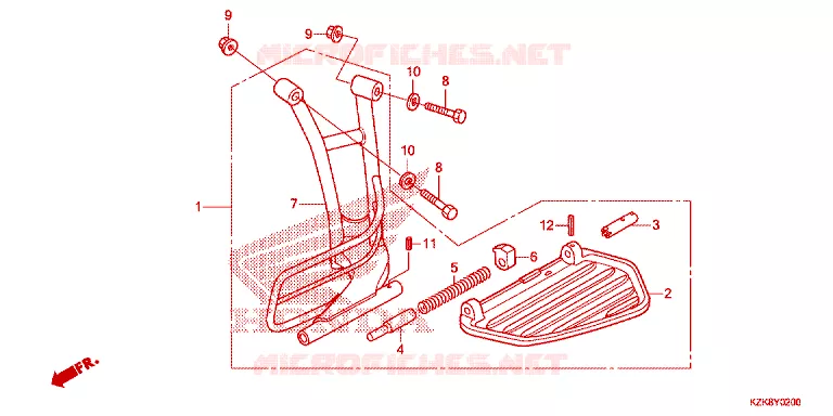 VOETSTEUN Honda SCOOTER 110 DIO 2014  SCV110FBC