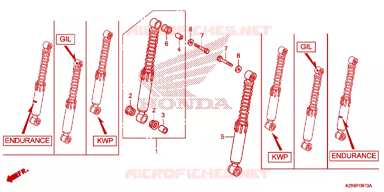 VOOR SCHOKBREKER Honda SCOOTER 110 DIO 2016  SCV110FBC