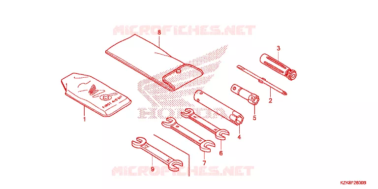 GEREEDSCHAP Honda SCOOTER 110 DIO 2016  SCV110FBC