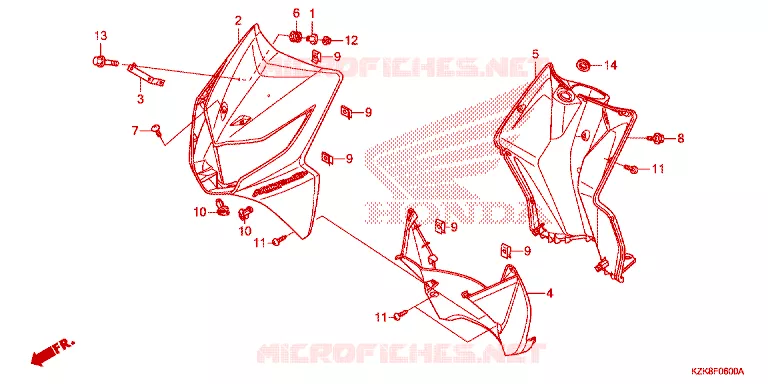 VOORKAP Honda SCOOTER 110 DIO 2013  SCV110FBC