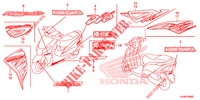 EMBLEEM/STREEP voor Honda SCV 110 DIO DX, TYPE 5ID 2017