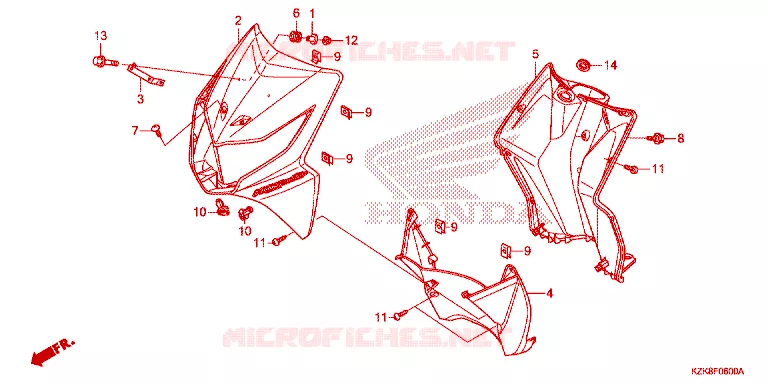 VOORKAP Honda SCOOTER 110 DIO 2017  SCV110FBH