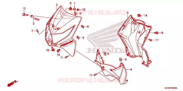 VOORKAP Honda SCOOTER 110 DIO 2018  SCV110FBH