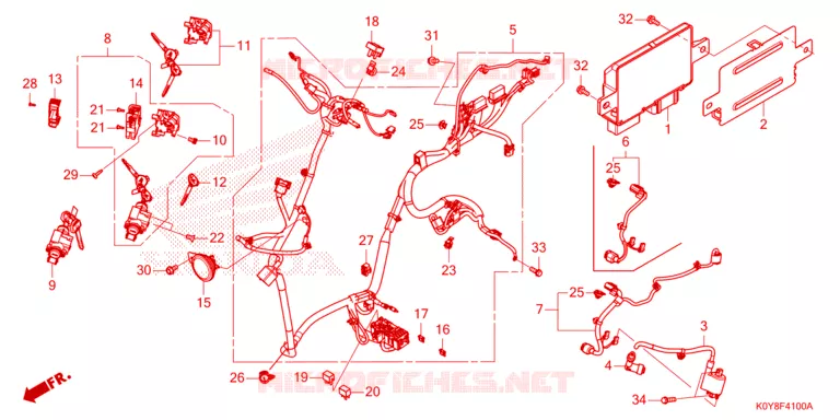 BEDRADINGSBUNDEL Honda SCOOTER 110 DIO 2020  SCV110FBL