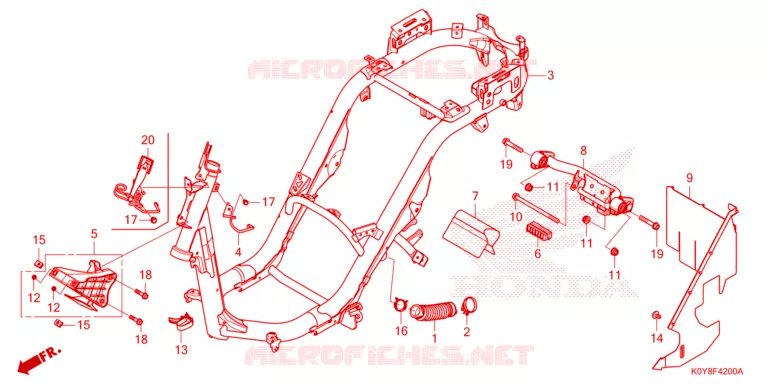 FRAME CHASSIS Honda SCOOTER 110 DIO 2020  SCV110FBL