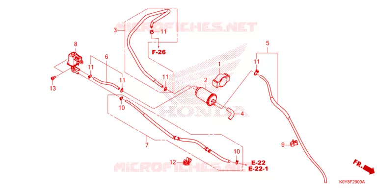GAS RECYCLINGSYSTEEM Honda SCOOTER 110 DIO 2020  SCV110FBL