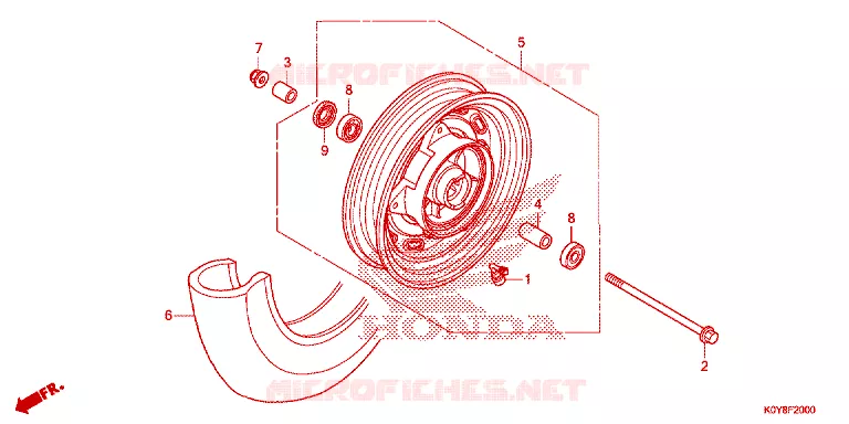 VOORWIEL Honda SCOOTER 110 DIO 2020  SCV110FBL