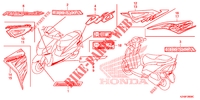 EMBLEEM/STREEP voor Honda SCV 110 DIO, TYPE ID 2012