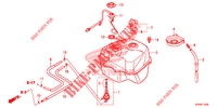 BENZINE TANK voor Honda SCV 110 DIO, TYPE 2ID 2014
