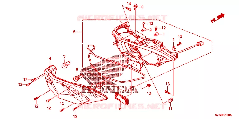 ACHTER COMBINATIE LICHT Honda SCOOTER 110 DIO 2013  SCV110FD