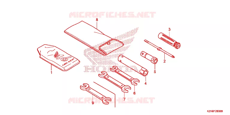 GEREEDSCHAP Honda SCOOTER 110 DIO 2014  SCV110FD