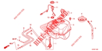 BENZINE TANK voor Honda SCV 110 DIO, TYPE ID 2014