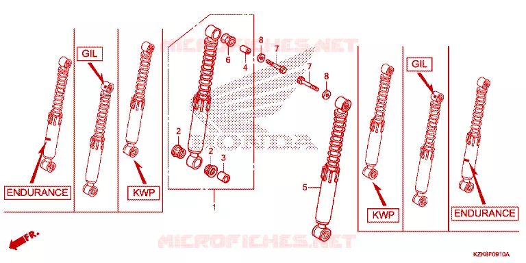 VOOR SCHOKBREKER Honda SCOOTER 110 DIO 2013  SCV110FD